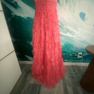 Carmen Marc Valvo Pink Wedding Dress